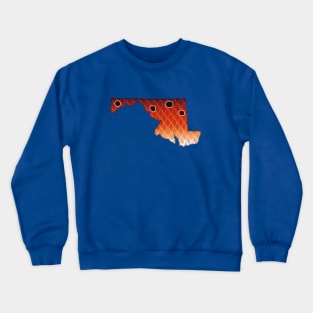 Maryland Redfish Colors Red Drum Inspired Color Pattern Crewneck Sweatshirt